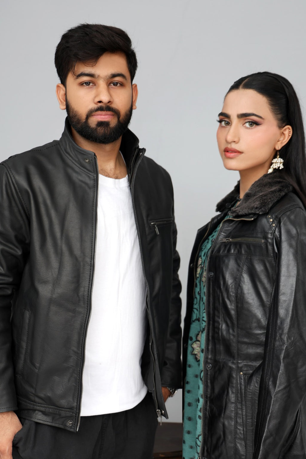 TAM-5 Matte Black Skipper Leather Jacket – Dual Collar Edition