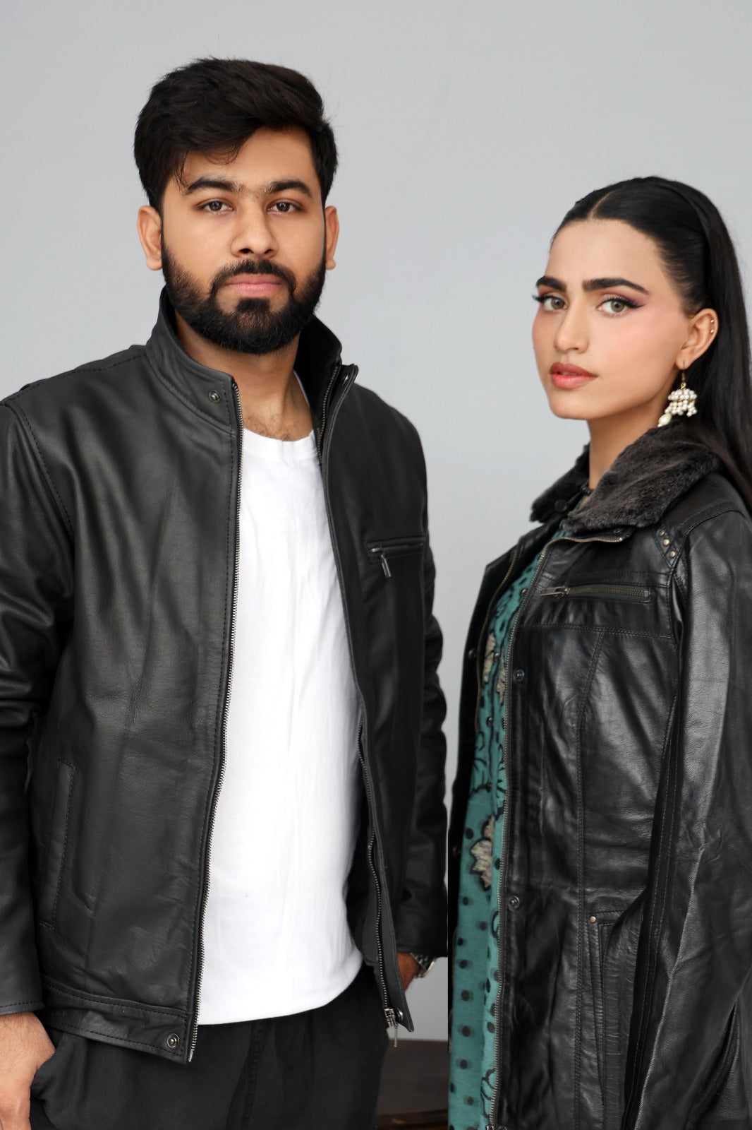 TAM-5 Matte Black Skipper Leather Jacket – Dual Collar Edition